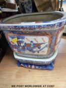 A large Chinese blue and white bowl,