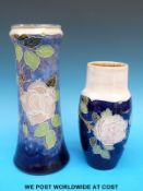Two Royal Doulton stoneware vases, one of tapering cylindrical form with tubelined decoration,
