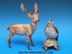 A Beswick stag and a thrush