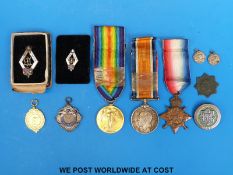 A WWI medal trio comprising Aug-Nov 1914 star stamped A.R Jennings B.R.C S & O st. J.