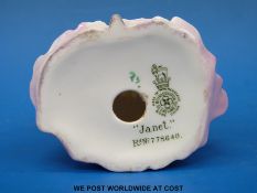 A Royal Doulton miniature figure 'Janet' M74 (10cm tall)