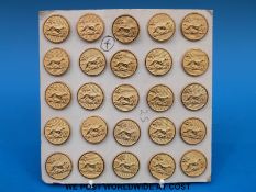Twenty five gilt sporting buttons featuring a pointer