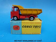 Corgi Toys diecast ERF Tipper lorry model 64 G 458 in rare blank issue box with naming hand stamped