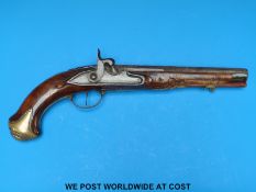 An I C Kuchenzeiter hammer action percussion connected from flintlock with set trigger,