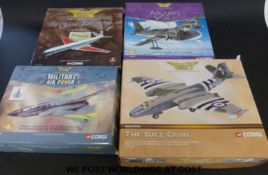 Four Corgi Aviation Archive diecast model aeroplanes,
