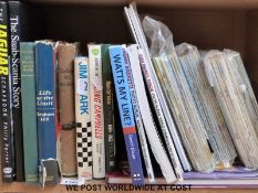 A quantity of motor racing books to include Jaguar, Saab,