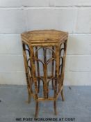 A oriental style bamboo side table (Approximate H76cm)