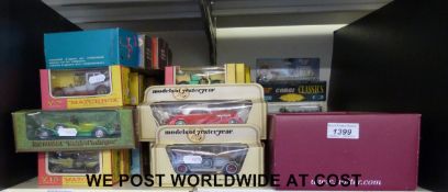 A collection of diecast model vehicle