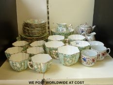 A Foley part tea set decorated with snowdrops,