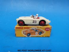 Dinky Toys diecast model Austin-Healey '100' Sports 109 in cream with red hubs and interior, RN23,