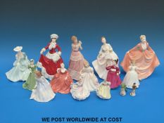 A collection of thirteen Coalport,