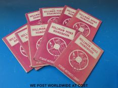Nine copies of The Hillman Minx Handbook by Pitman's covering side valve 1932-55 models