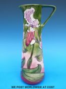 A Moorcroft limited edition jug (203/250) decorated with irises and signed Philip Gibson (25cm