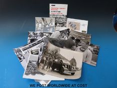 A quantity of black and white motor racing photographs, mainly 1980s Grand Prix including Monaco,