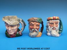 Three Royal Doulton small character jugs Neptune,