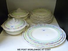 An Art Deco Frank Buckley production dinner service in 'Sidcup' pattern