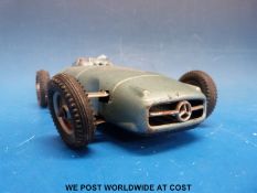JNF (West Germany) clockwork tinplate Mercedes Benz racing car (24cm long)