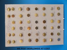 Forty six Irish Hunt buttons to include Kilkenny, Waterford, Wexford, Limerick,