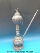 An embossed hookah pipe,