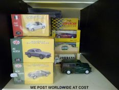 Twelve Atlas Editions diecast model vehicles together with various other diecasts all in original