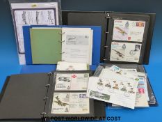 Two folders of flown covers commemorating squadrons of the Royal Air Force together with two