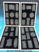 Thirty four Chinese Republic period ink sticks / blocks in four fitted cases