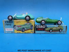 Two Corgi Toys diecast model cars, Vanwall 'Formula 1 Grand Prix' 150 and B.R.