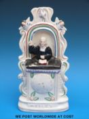 A Staffordshire flatback Wesley in the Pulpit (29cm tall)