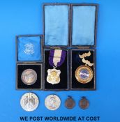 Gilt and enamel Stroud Mid-Gloucester Working Men's Conservative Association medal together with