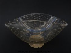 Ercole Barovier for Barovier & Toso glass bowl with control bubble decoration and gilt inclusions