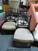 Five 19thC chairs with lyre shaped backs