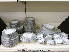 A large quantity of Nortake 'Silvine' dinner and teaware, predominantly 12 place setting,