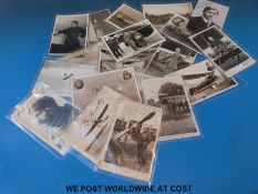 A quantity of mainly signed early aviation interest postcards to include B C Hucks, M Labouret,