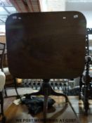 A 19thC mahogany tilt top table with single plank top (W88 x D73 x H70cm)