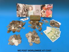 An amateur coin collection in the whole including some silver content