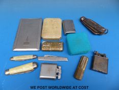 A quantity of collectables and lighters including Dunhill, Deutz engines etc,