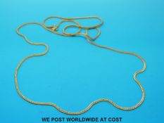 A yellow metal necklace marked 916 (6.