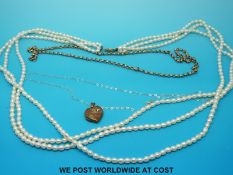 A 9ct gold belcher chain,