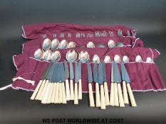 A quantity of David Mellor 'Pride' design silver plated cutlery comprising; eleven table forks,