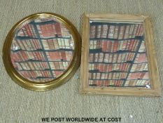 Two bevelled glass mirrors (largest H71 x W56cm)