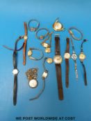 A collection of wrist and pocket watches