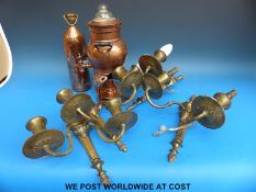 A quantity of wall mounted lamps,