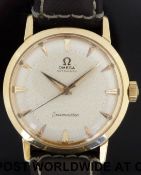 Omega Seamaster 18ct gold gentleman's automatic wristwatch with two tone gold hands and baton