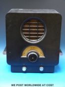 Ekco radio c1940 type AC 64 superhet in black bakelite case
