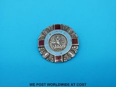 A hallmarked silver (B'ham) nurse's badge from Horton Road Hospital, Coney Hill,