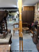 A pair of rowing boat oars