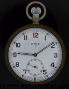 A ministry marked Cyma pocket watch