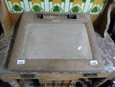 A Partridge & Cooper writing slope or clerk's desk with fitted interior (W54cm)