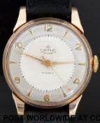 Smiths Deluxe 9ct gold gentleman's wristwatch with 17 jewel movement,