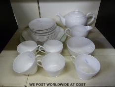 A Shelley tea set and a Shelley landscape plate